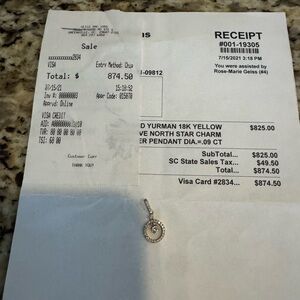 David Yurman Yellow Gold North Star Pendant